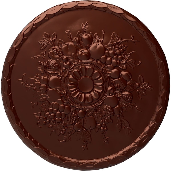 Ekena Millwork Anthony Harvest Ceiling Medallion (Fits Canopies up to 2 1/8"), 22 1/2"OD x 1 1/4"P, Antique Copper CM22ATACS - main